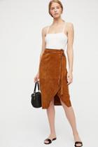 Suede Wrap Skirt By Free People